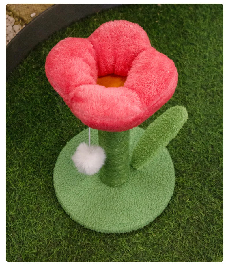 Tulip Shaped Cat Tower & Scratching Post