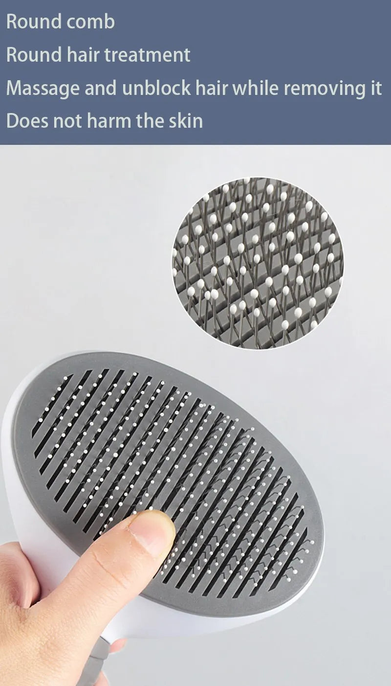 Pet Grooming Brush – Self-Cleaning Hair Remover for Dogs & Cats