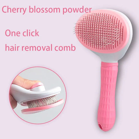 Pet Grooming Brush – Self-Cleaning Hair Remover for Dogs & Cats