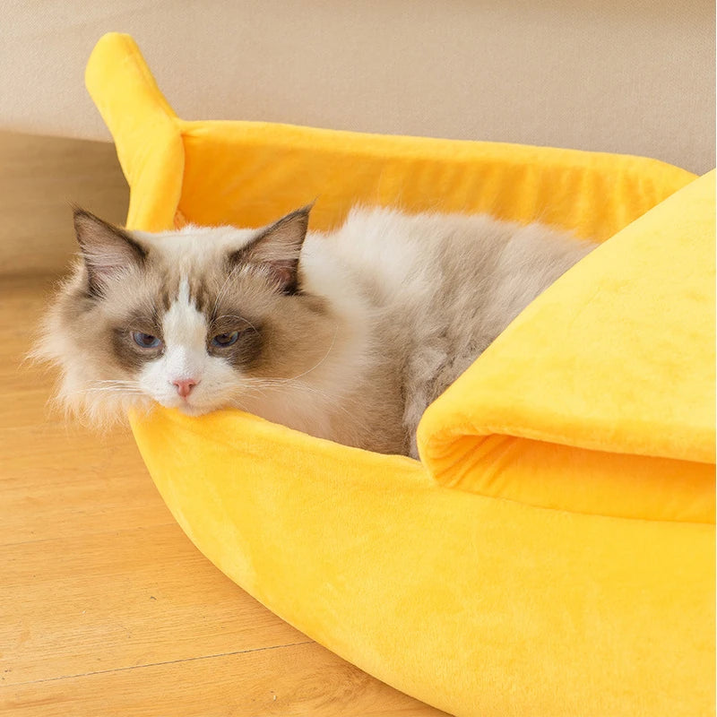 Banana Cat Bed – Funny & Cozy Hideaway