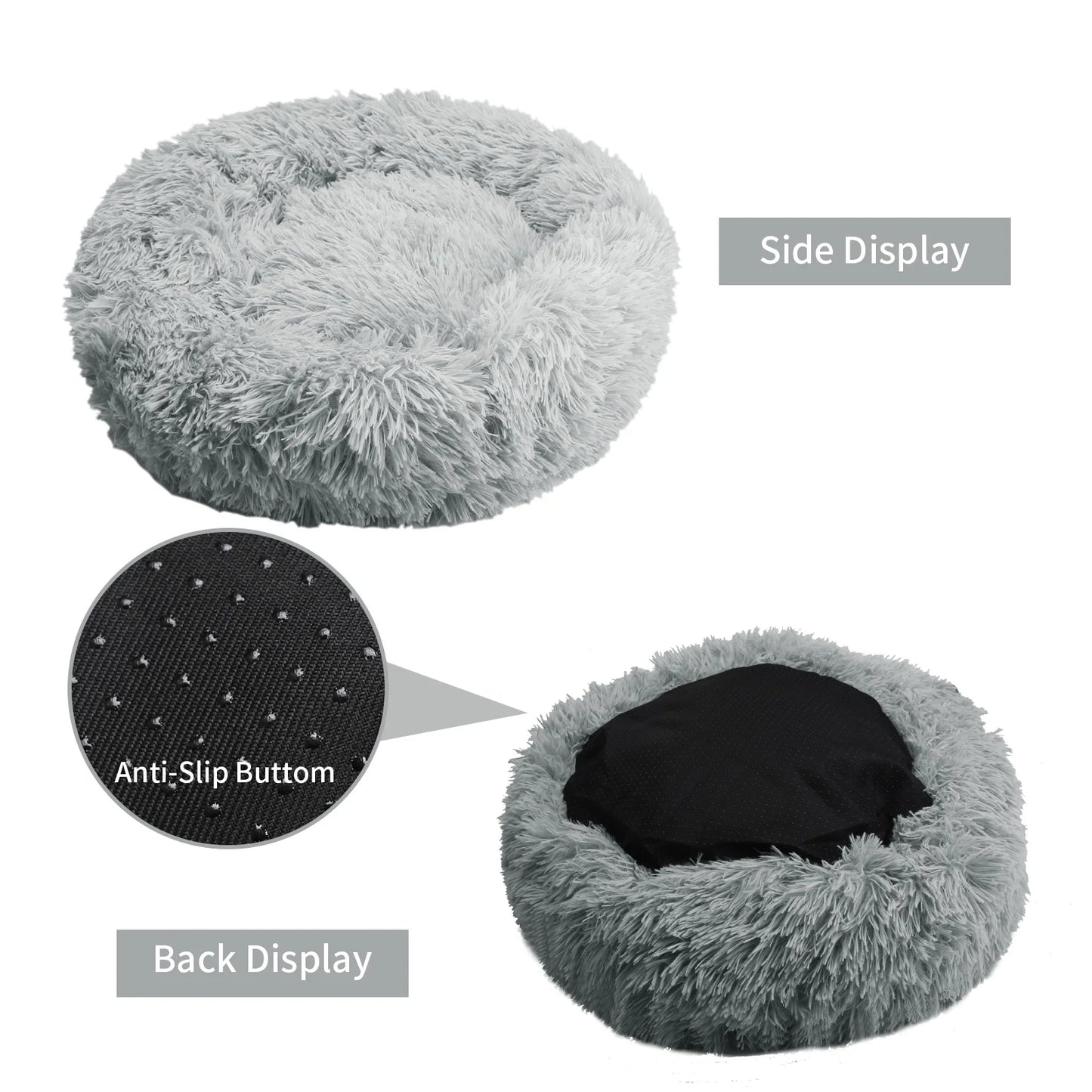 Ultra-Calming Round Plush Bed