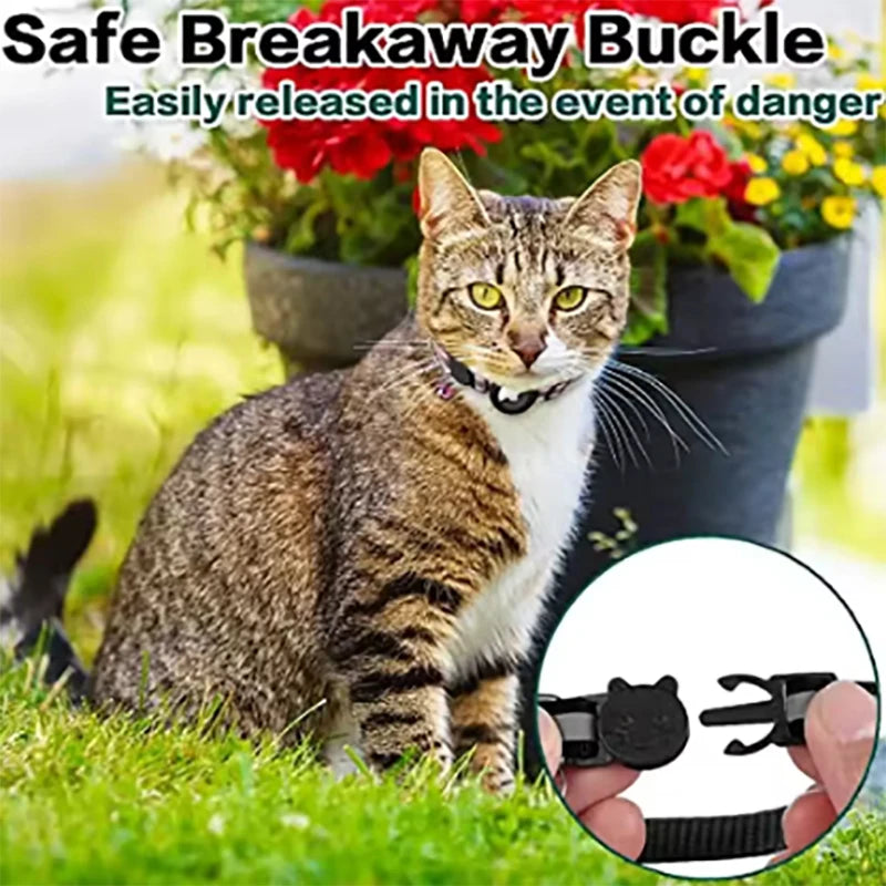 Reflective Pet Collar with Apple AirTag Holder – Adjustable Safety Design
