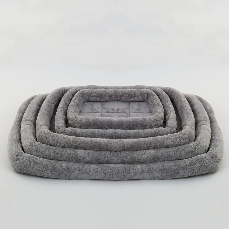 Square Plush Pet Bed – Soft & Cozy Cushion