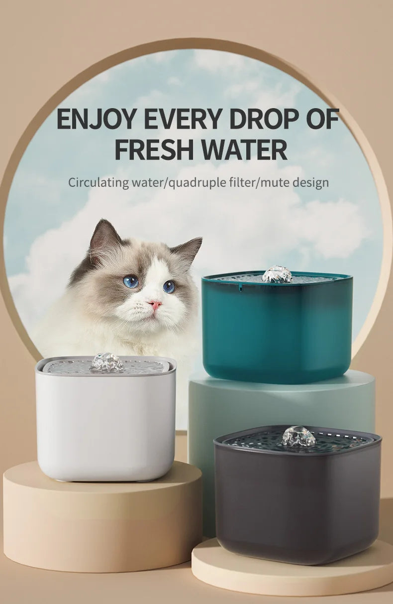 3L Automatic Pet Water Fountain β Fresh, Flowing Water for Happy Pets