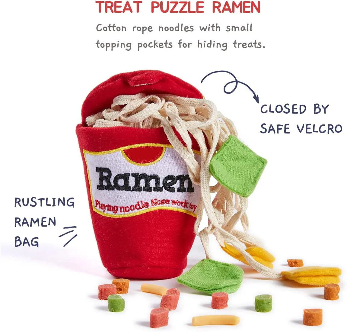 Ramen Interactive Dog Puzzle Toy – Slow Feeder & Snuffle Game