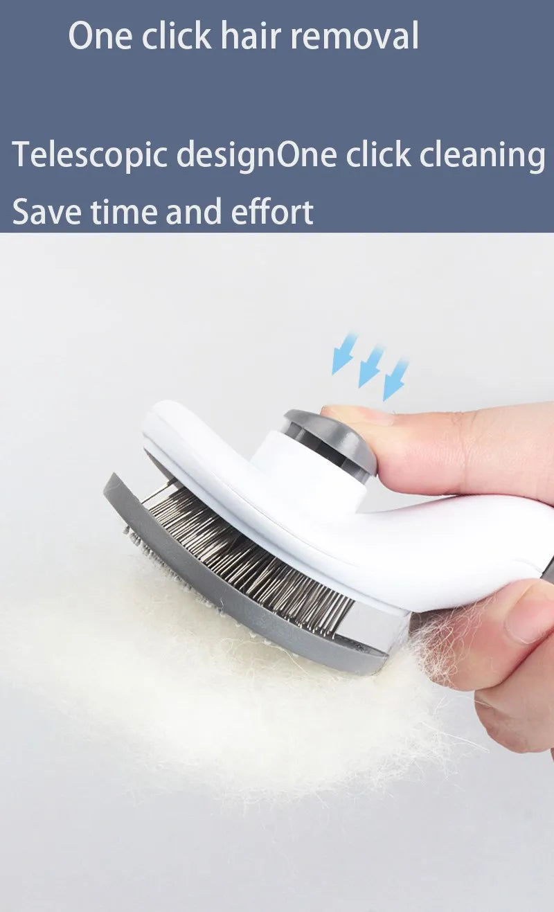 Pet Grooming Brush – Self-Cleaning Hair Remover for Dogs & Cats