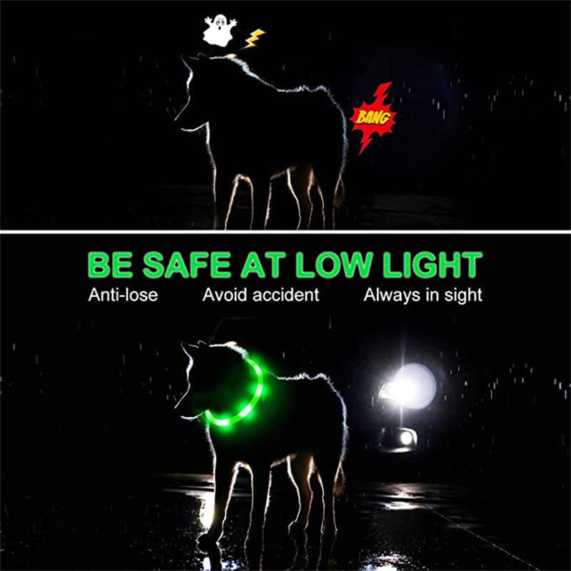 LED Light-Up Dog Collar - Keep Your Pet Safe & Visible at Night