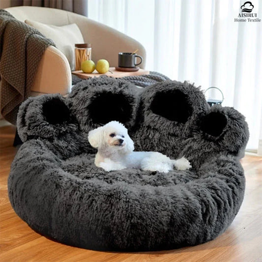 Plush Sofa-Style Pet Bed