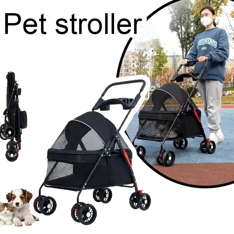 Pet Stroller – Foldable, Lightweight & Travel-Friendly