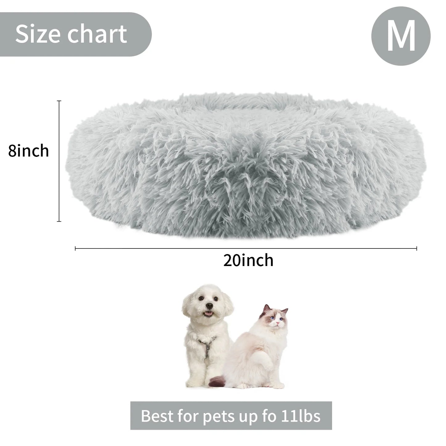 Ultra-Calming Round Plush Bed