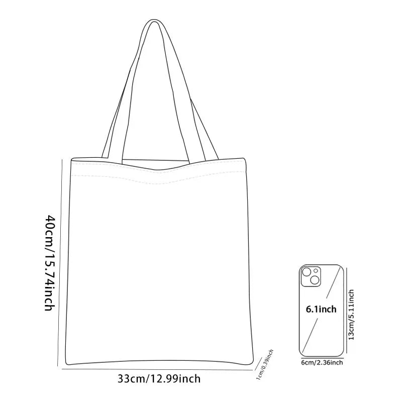 Dog Pattern Canvas Tote Bag