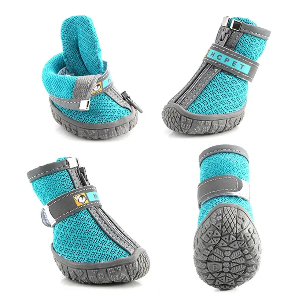 Dog Shoes – 4pcs Waterproof, Breathable & Non-Slip Pet Sneakers