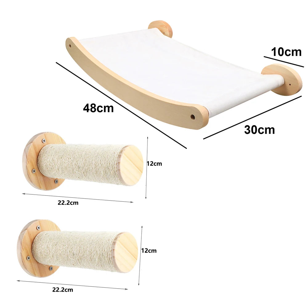Wall-Mounted Cat Climbing Shelves & Tree