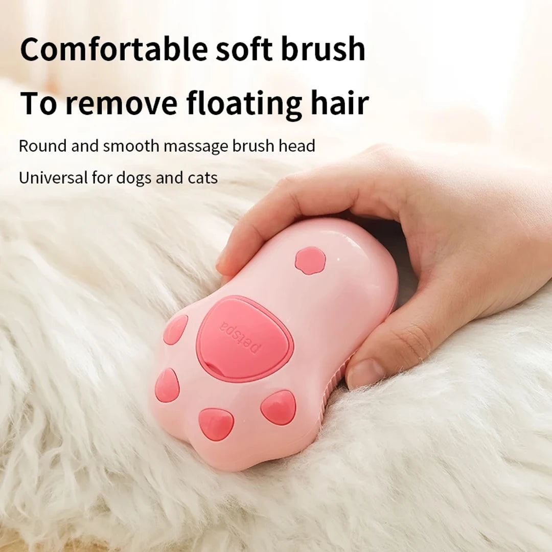 3-in-1 Pet Grooming Brush - Steam, Massage & Hair Removal