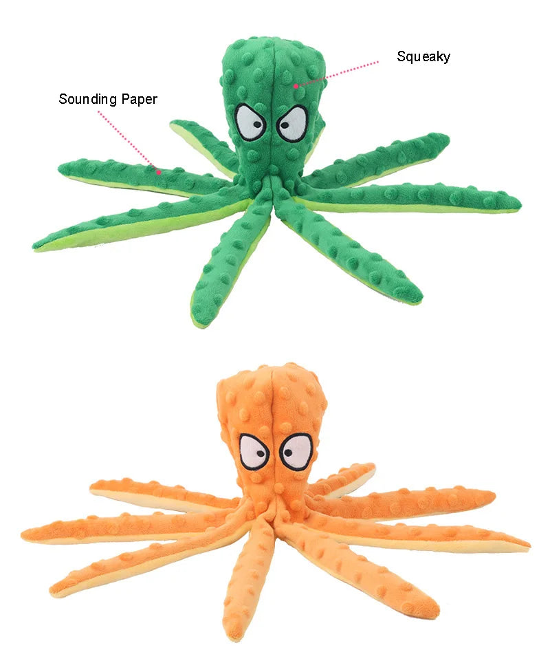 Pet Plush Octopus Chew Toy