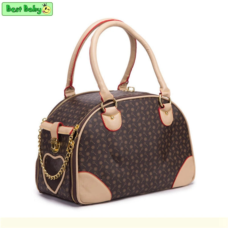 Luxury Pet Carrier Tote – Portable Travel Bag for Small Dogs & Cats