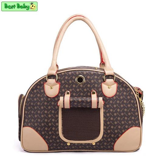 Luxury Pet Carrier Tote – Portable Travel Bag for Small Dogs & Cats