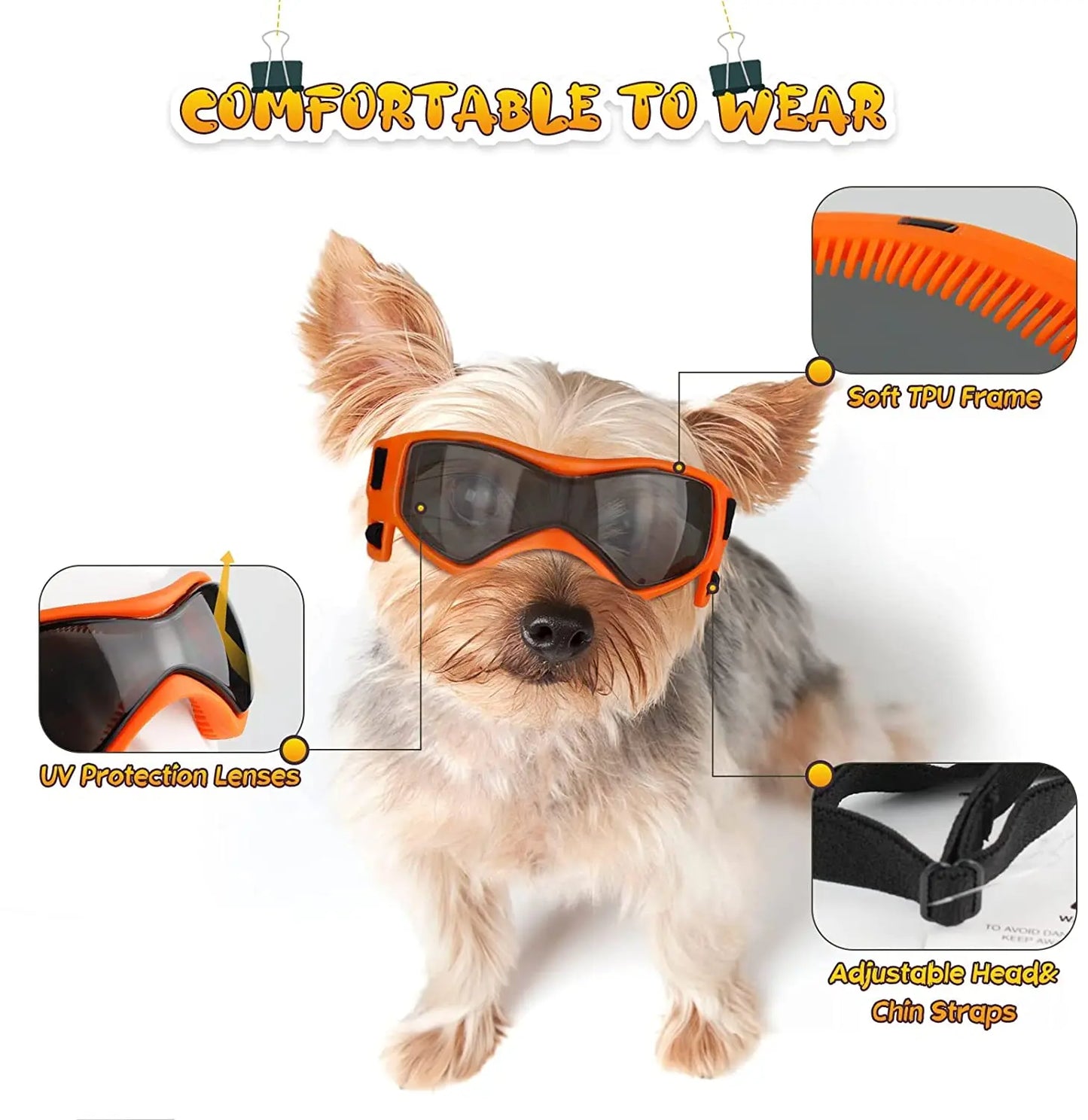 🕶️ Dog UV Protection Sunglasses – Adjustable Pet Goggles