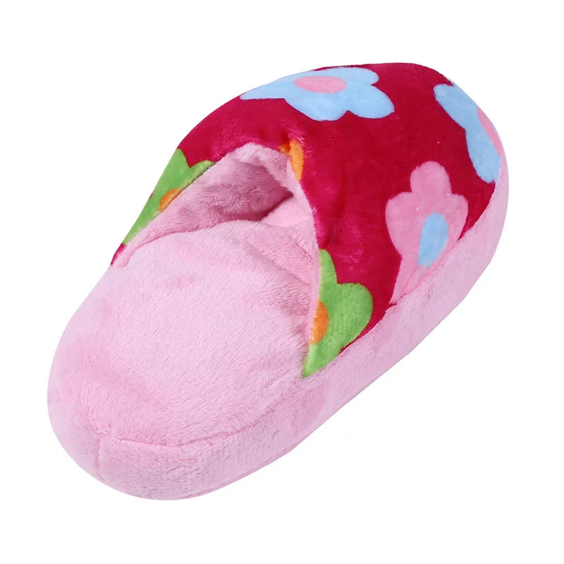 Pet Toys Squeaker Plush Slipper & Ball Combo