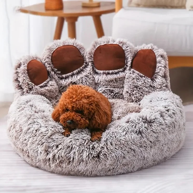 Plush Sofa-Style Pet Bed
