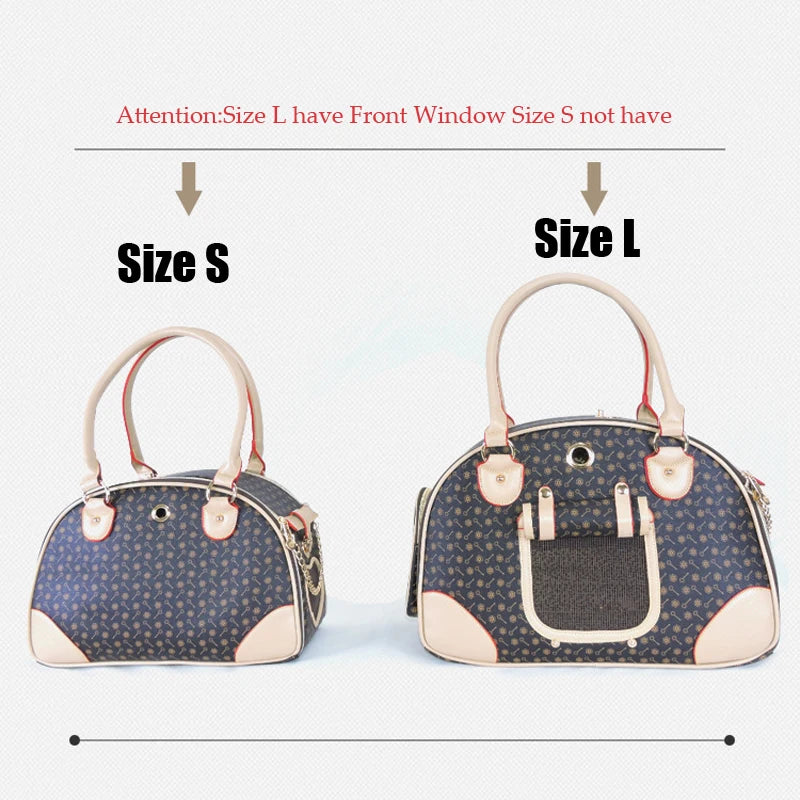 Luxury Pet Carrier Tote – Portable Travel Bag for Small Dogs & Cats