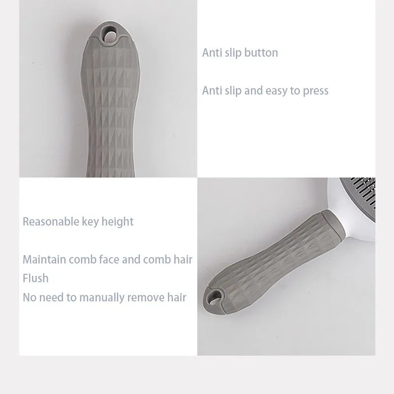 Pet Grooming Brush – Self-Cleaning Hair Remover for Dogs & Cats