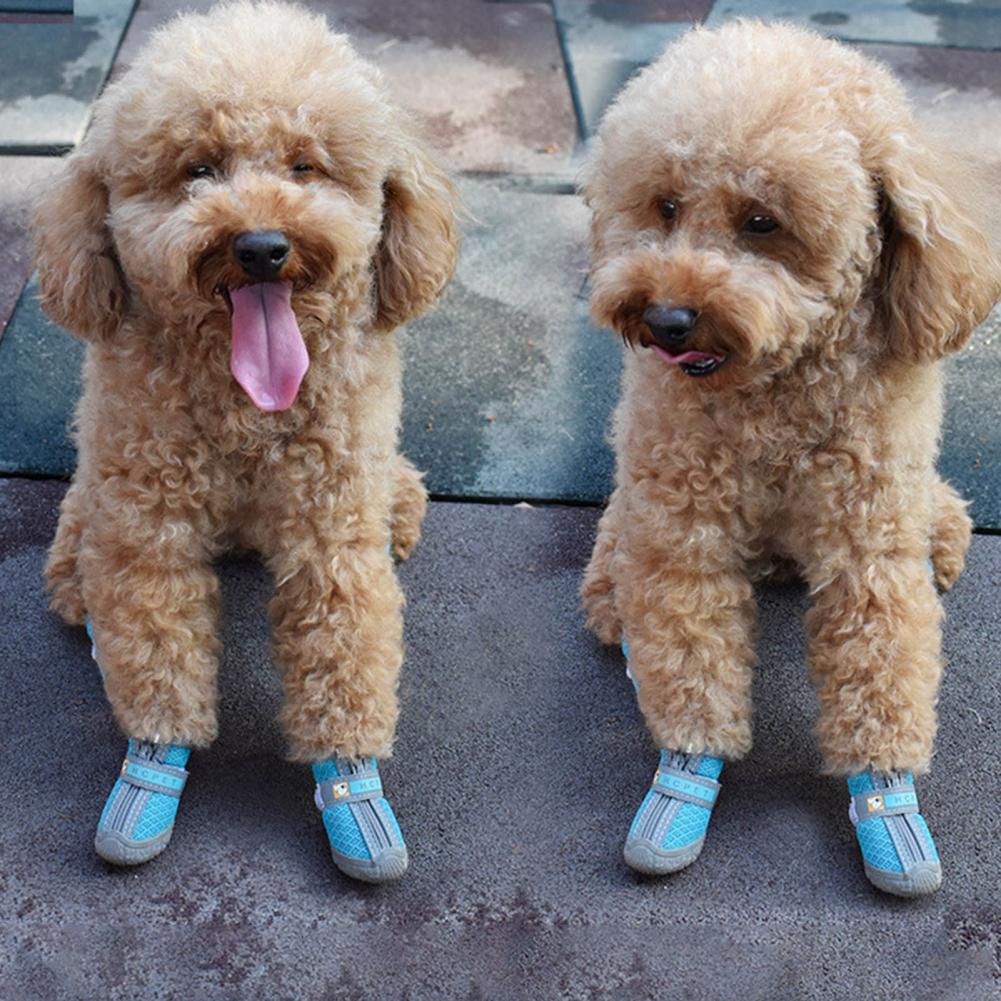 Dog Shoes – 4pcs Waterproof, Breathable & Non-Slip Pet Sneakers