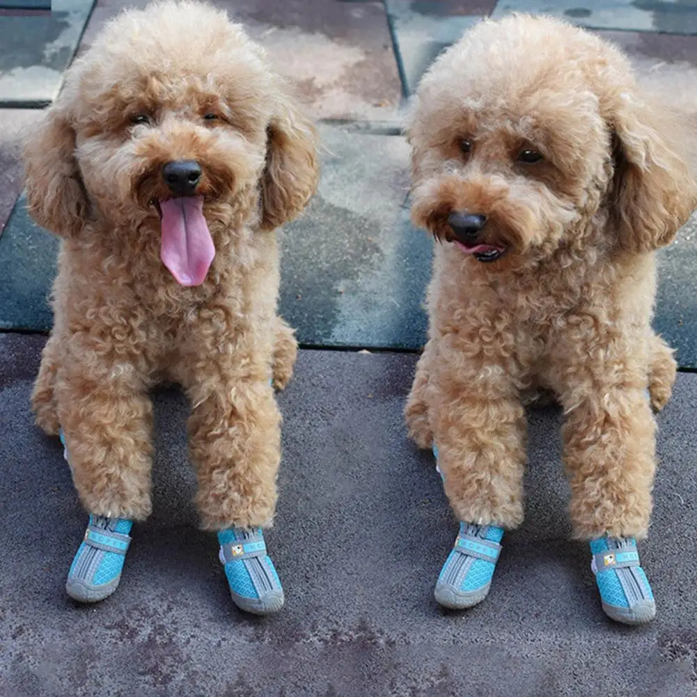 Dog Shoes – 4pcs Waterproof, Breathable & Non-Slip Pet Sneakers
