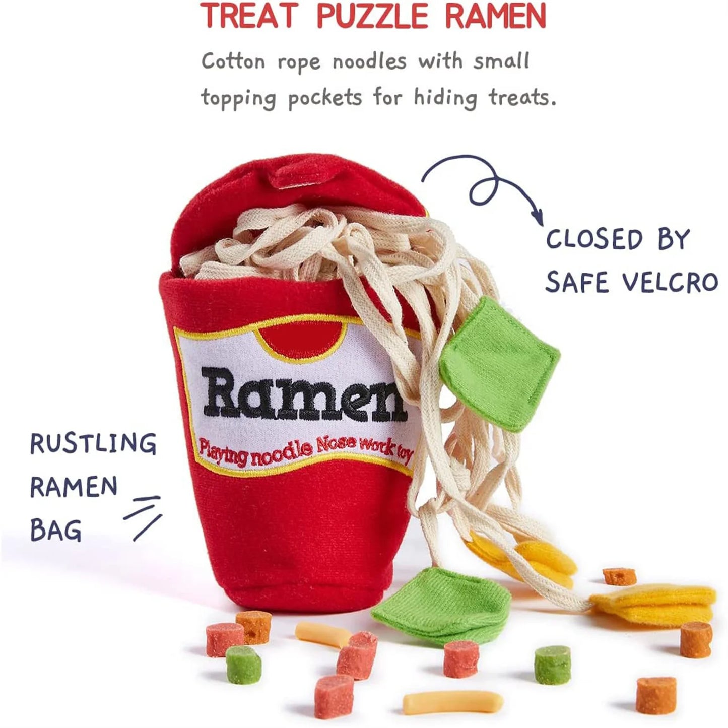 Ramen Interactive Dog Puzzle Toy – Slow Feeder & Snuffle Game