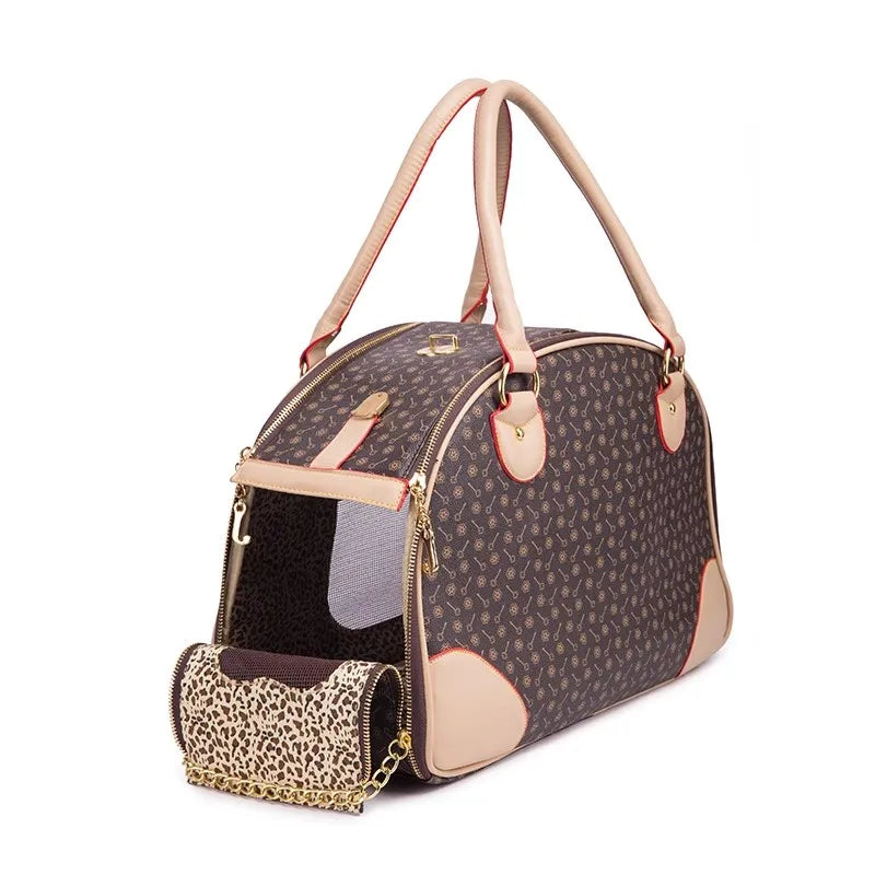 Luxury Pet Carrier Tote – Portable Travel Bag for Small Dogs & Cats