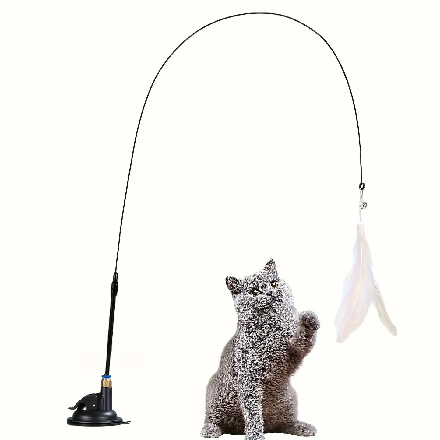 Cat Teaser Toy – Bell & Feather Wand