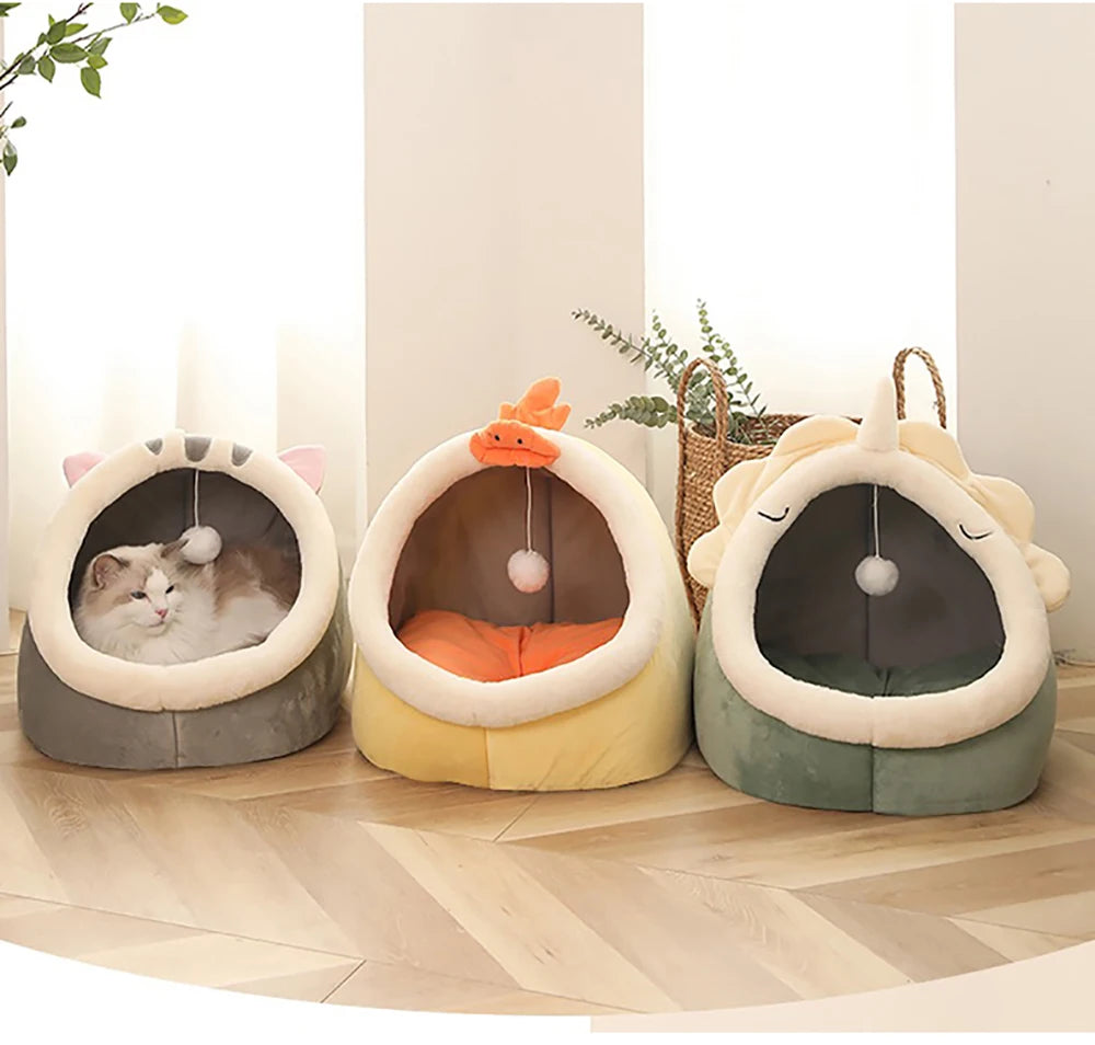 Pet Tent Cave Bed – Cozy Hideaway for Cats & Small Dogs