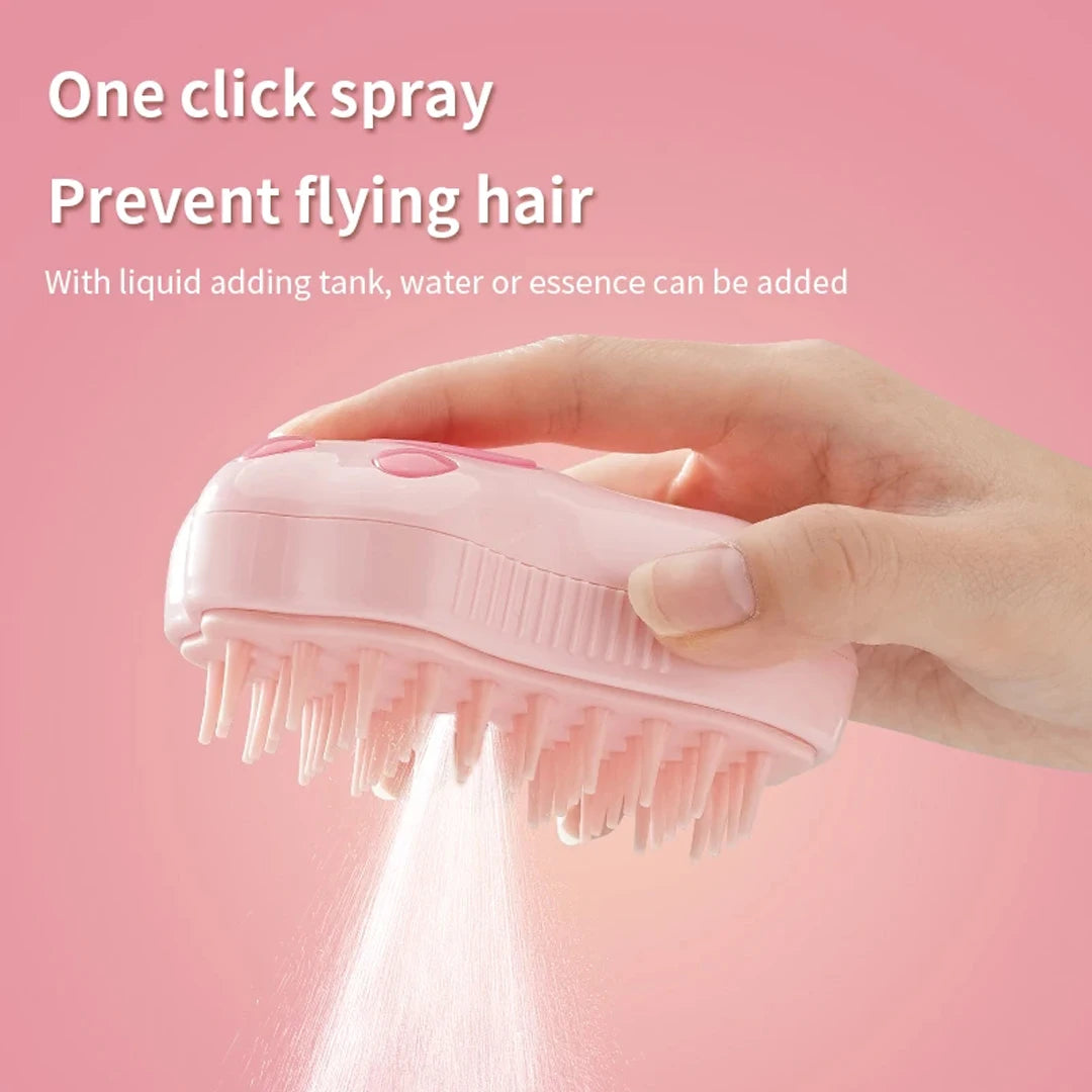 3-in-1 Pet Grooming Brush - Steam, Massage & Hair Removal