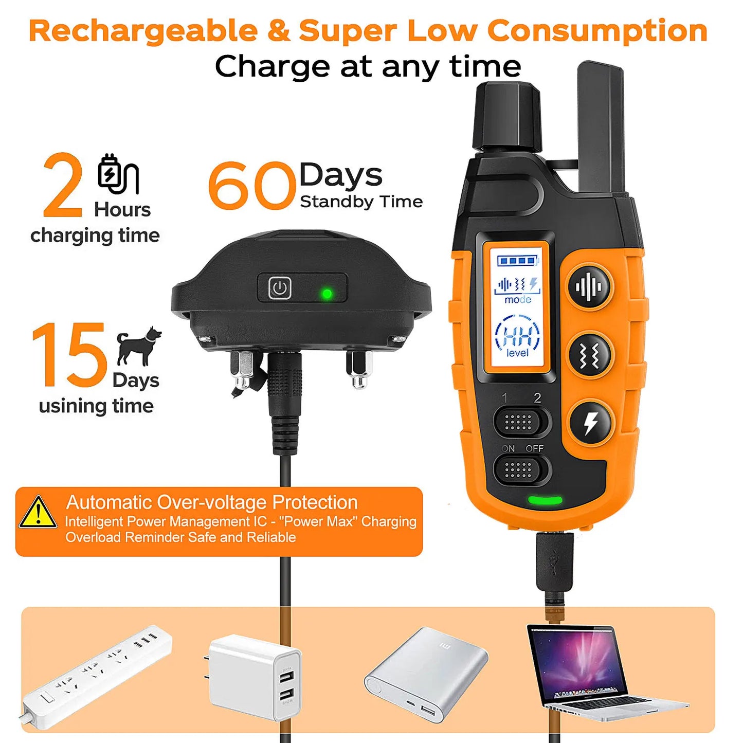 Smart Electric Dog Training Collar – Model RS2-1