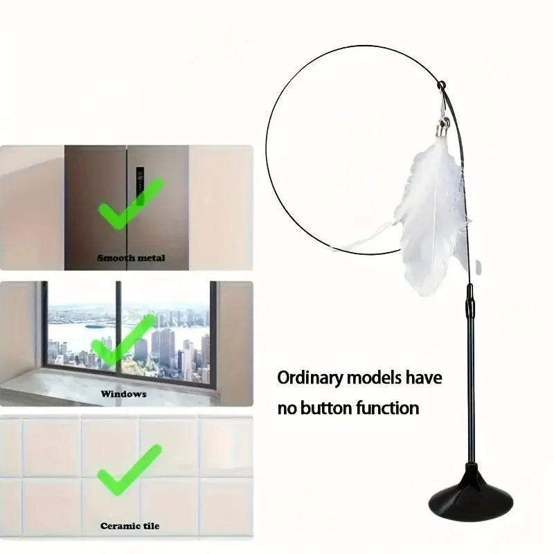 Cat Teaser Toy – Bell & Feather Wand