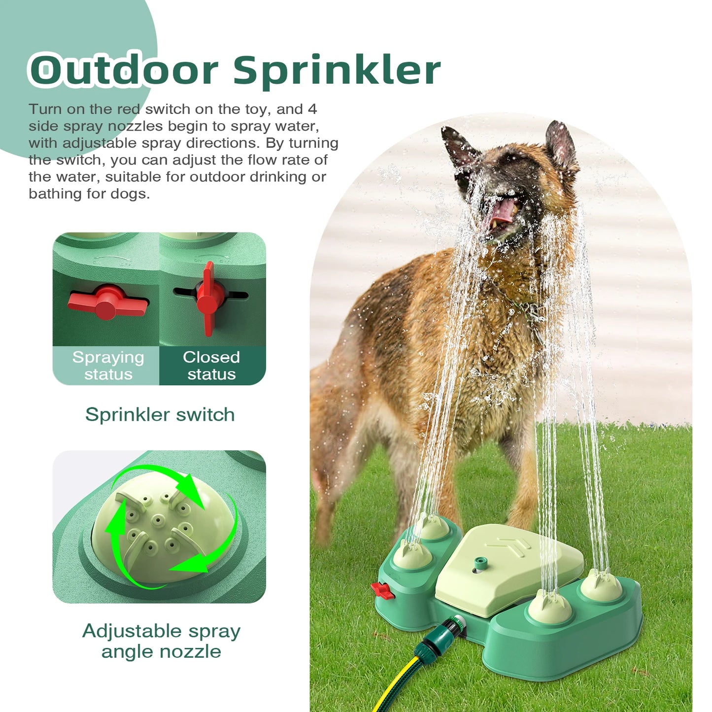 Outdoor Water Sprinkler for Dogs