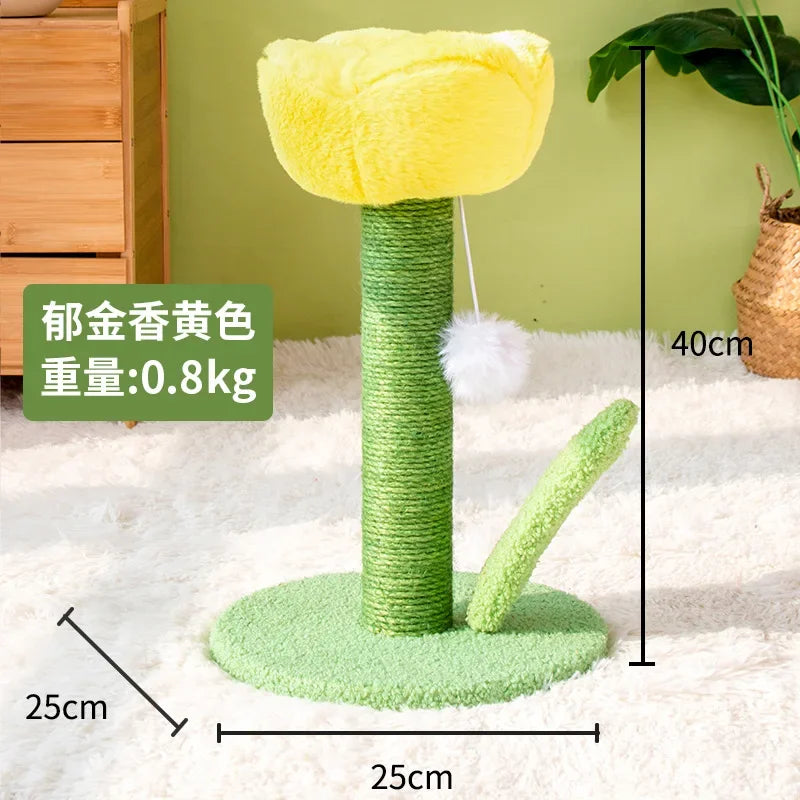 Tulip Shaped Cat Tower & Scratching Post