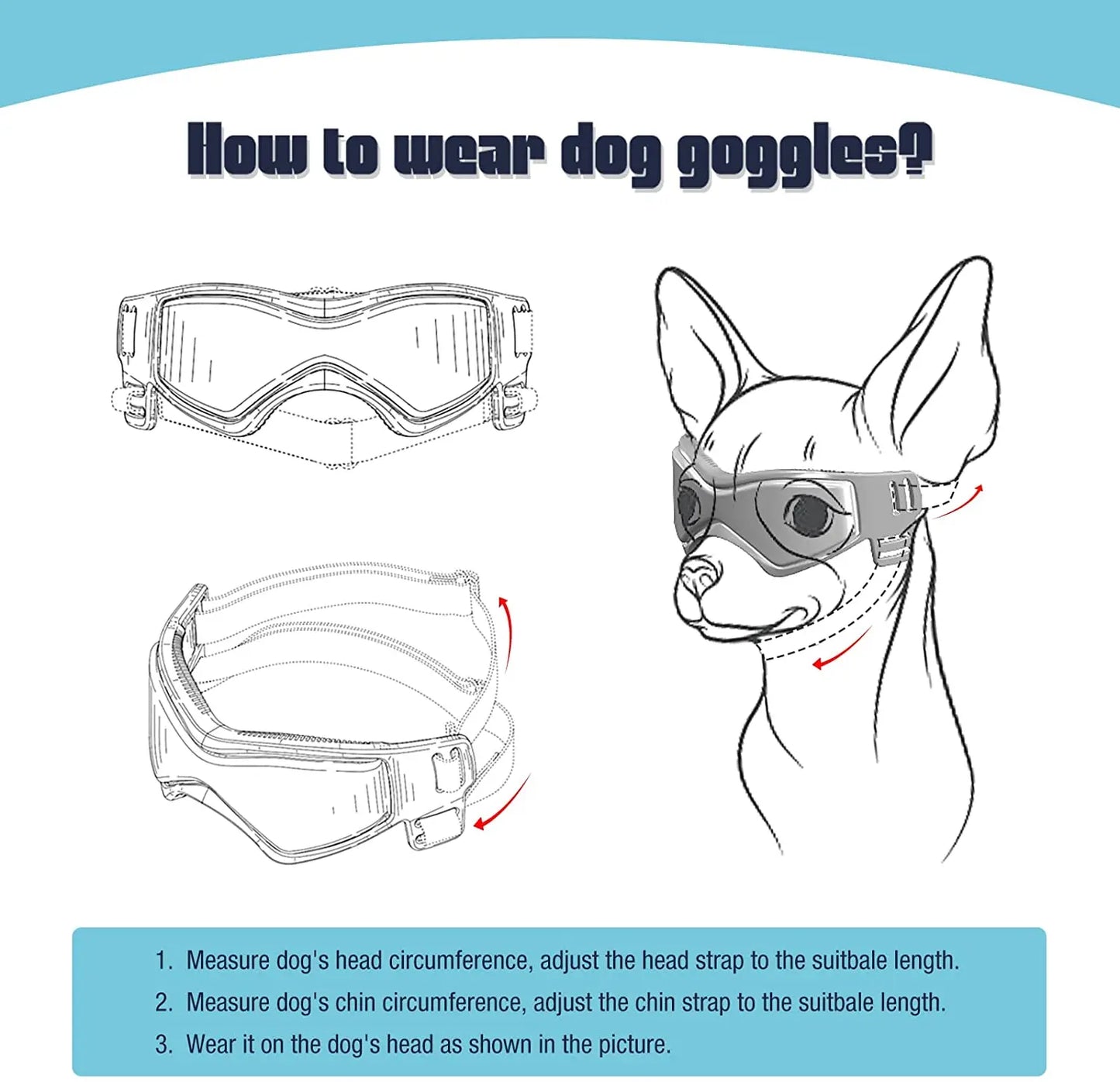 🕶️ Dog UV Protection Sunglasses – Adjustable Pet Goggles