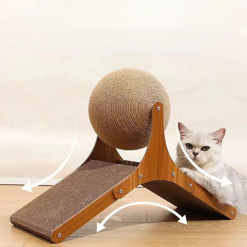Wooden Cat Grabbing Board & Climbing Frame