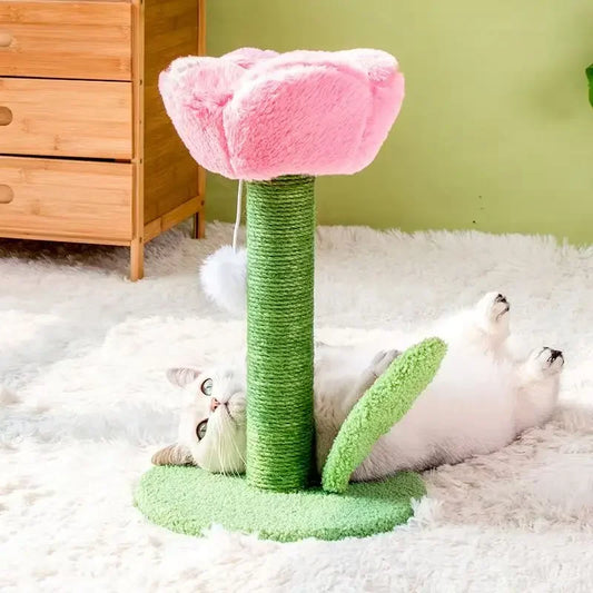 Tulip Shaped Cat Tower & Scratching Post