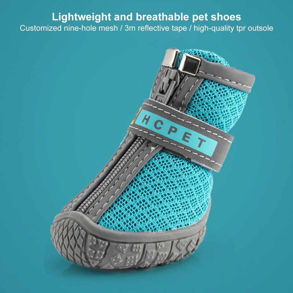 Dog Shoes – 4pcs Waterproof, Breathable & Non-Slip Pet Sneakers