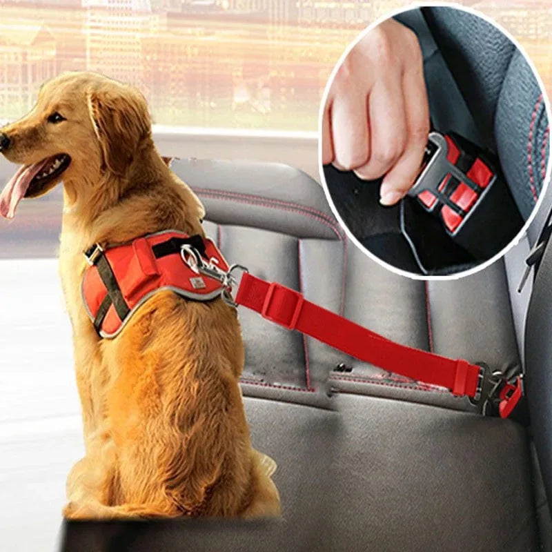 Adjustable Dog Car Seat Belt Harness Clip 🚗🐾
