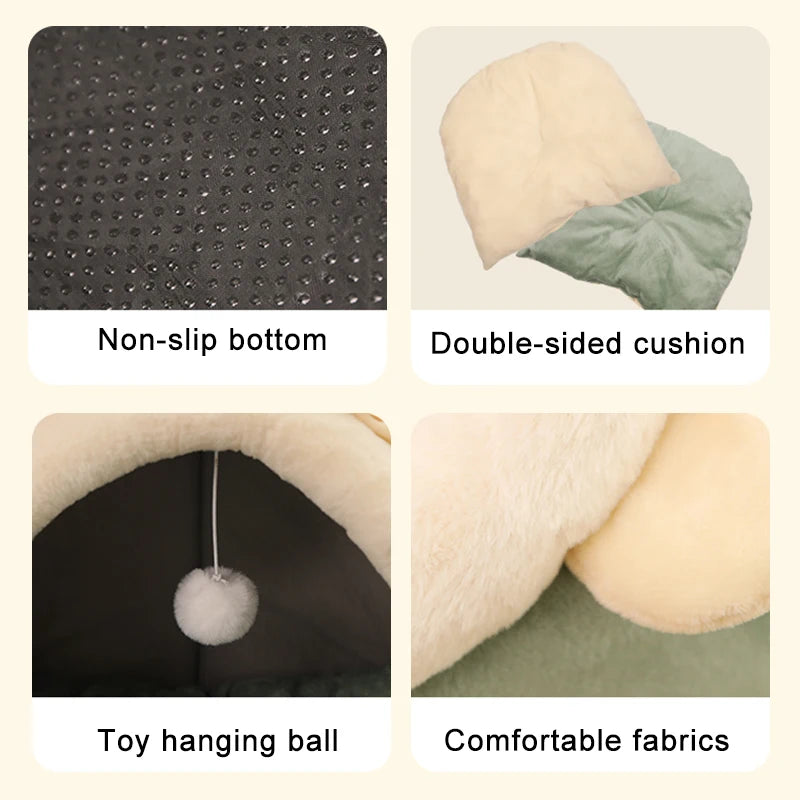 Pet Tent Cave Bed – Cozy Hideaway for Cats & Small Dogs