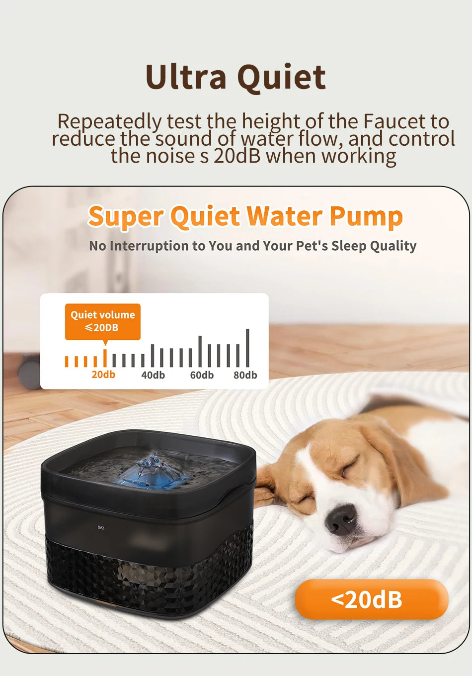 5.5L & 9L Large-Capacity Pet Water Fountain