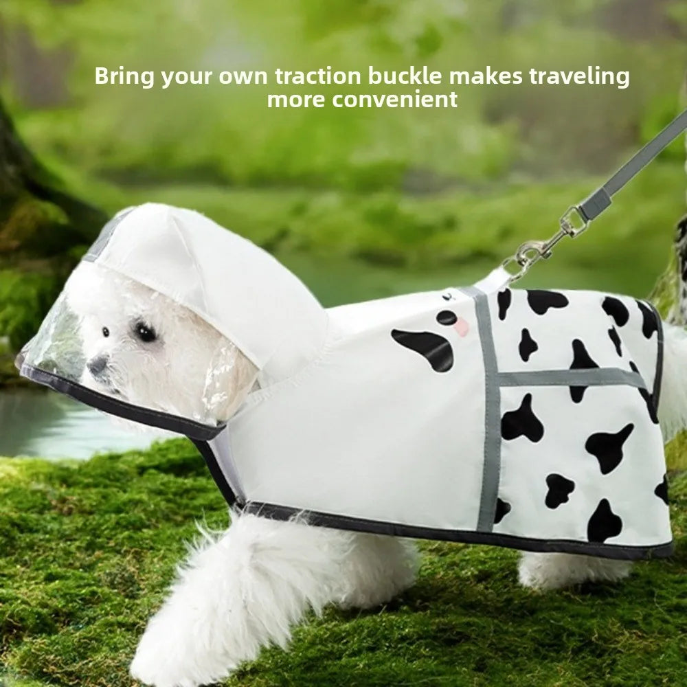 Cartoon Dog Raincoat – Waterproof & Reflective