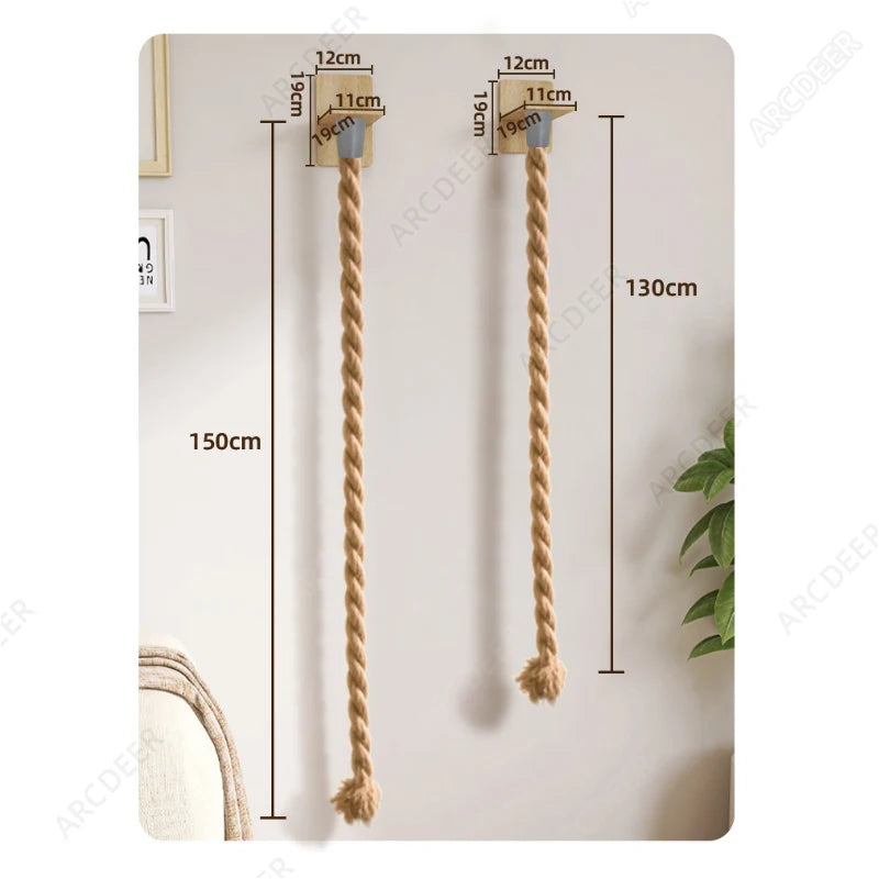 Cat Climbing Rope Tower