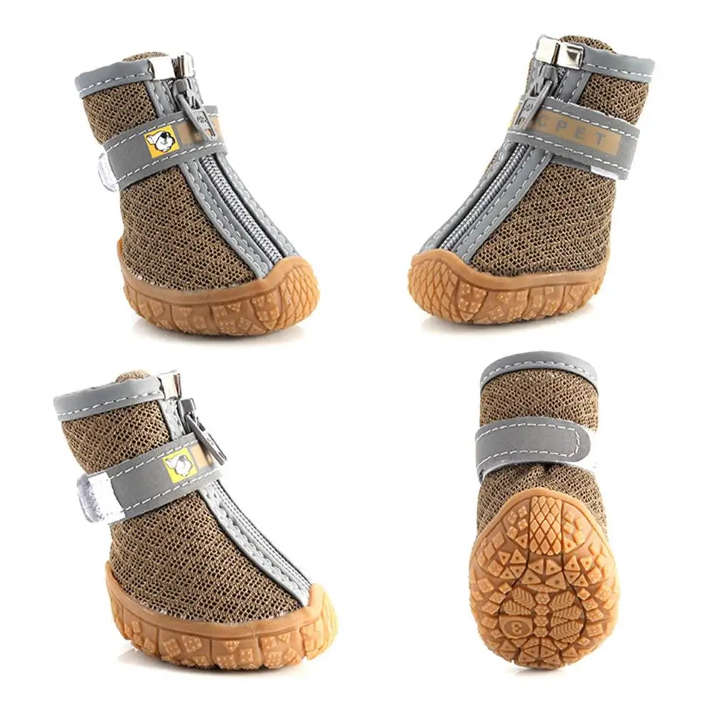 Dog Shoes – 4pcs Waterproof, Breathable & Non-Slip Pet Sneakers