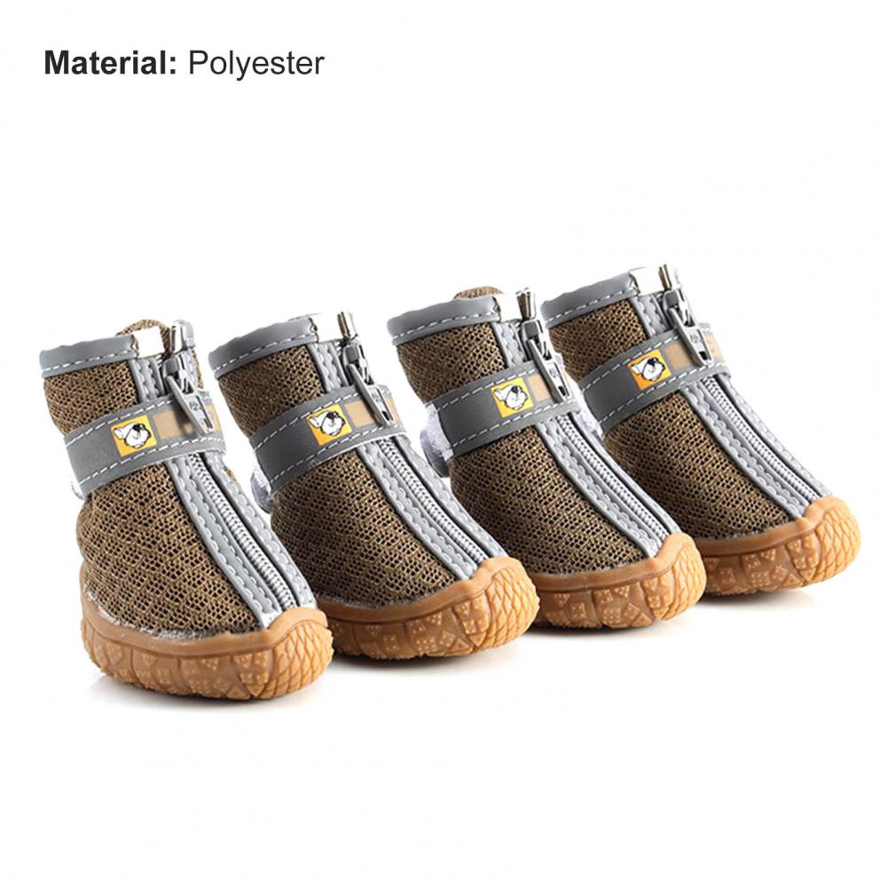 Dog Shoes – 4pcs Waterproof, Breathable & Non-Slip Pet Sneakers