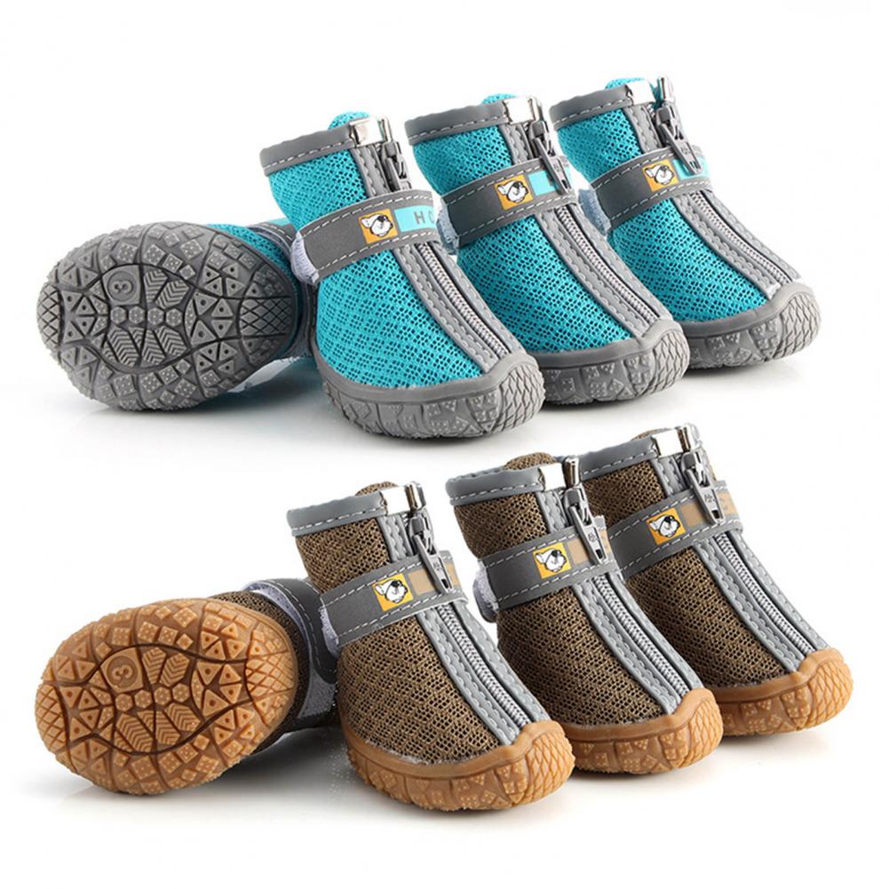 Dog Shoes – 4pcs Waterproof, Breathable & Non-Slip Pet Sneakers