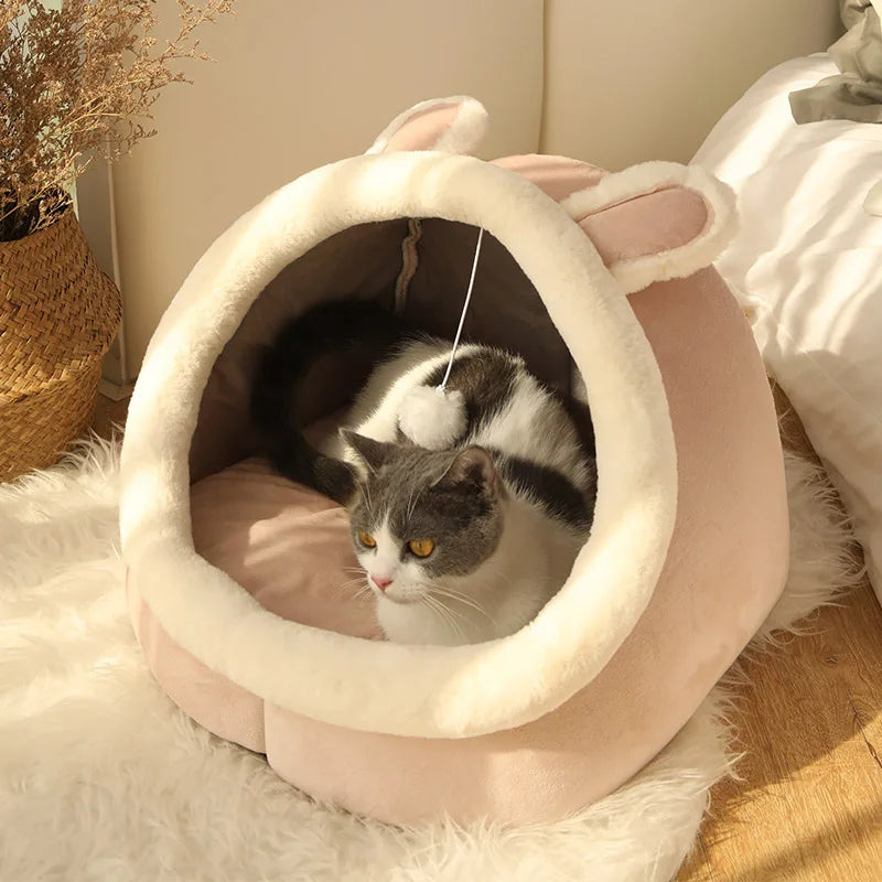 Pet Tent Cave Bed – Cozy Hideaway for Cats & Small Dogs